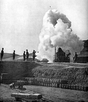 Japanese 11 inch siege gun shells Port Stanley 1904