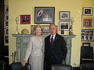 Kay Bailey Hutchison and Michael Bloomberg