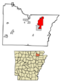 Lawrence County Arkansas Incorporated and Unincorporated areas Walnut Ridge Highlighted 0572890