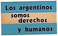 Los argentinos somos derechos y humanos