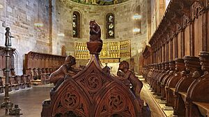 Lunds domkyrka detalj koret Lund Cathedral detail choir stalls