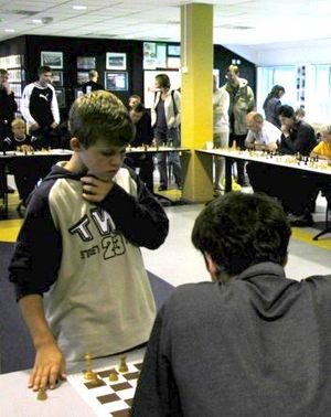 Rapid match Magnus Carlsen vs Borki Predojevic in Lillehammer