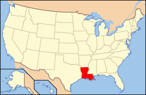 Map of USA LA