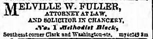 Melville Fuller advertisement (Chicago Tribune)
