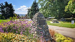 Memorial cairn at Grimston Park in New Westminster