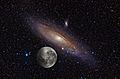 Moon over Andromeda (rotated)