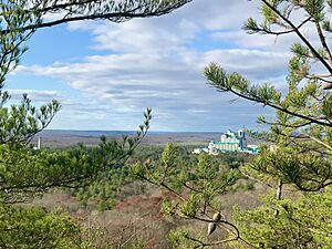 Narragansett Trail's Lantern Hill view of the Mashantucket Pequots Foxwoods Casino Resort