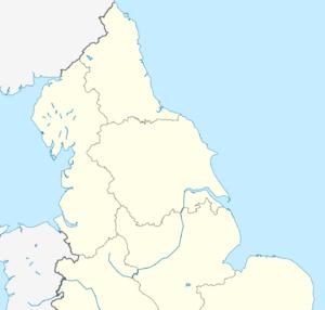 Map showing the location of Yorkshire Wolds