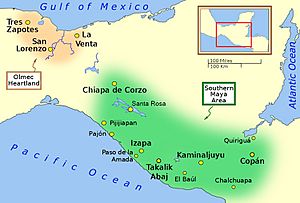 Olmec-southern-maya-map