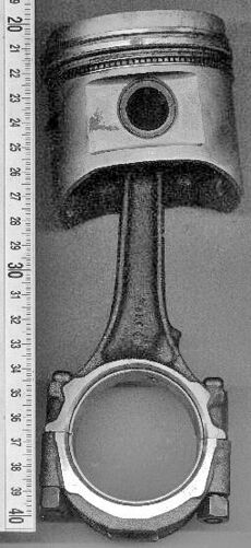 Piston and connecting rod