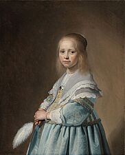 Portret van een meisje in het blauw Rijksmuseum SK-A-3064