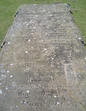 Rev. John Blackadders tombstone inscription (geograph 3545362)