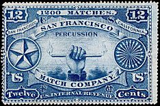 San Francisco Percussion Match Co 12c 1872