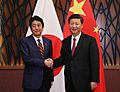 Shinzō Abe and Xi Jinping (November 2017)