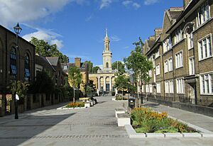 St Peter's Church, Walworth, from Liverpool Grove