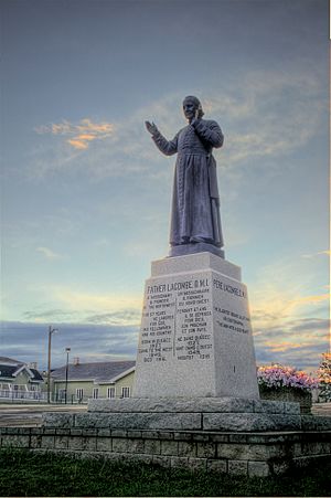 Statue Pere Lacombe St Albert Alberta Canada 02A