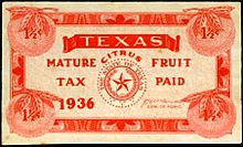 Texas 1936 state revenue stamp
