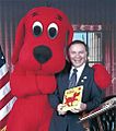 Tom Tancredo with Clifford the Big Red Dog