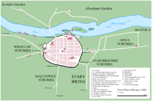 Town Plan of Brzeg c. 1400