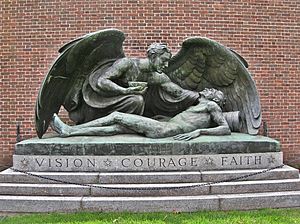Victory of Mercy Monument (1947), Loomis Chaffee School, Windsor, CT - April 2016