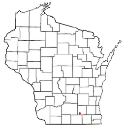Location of Lake Koshkonong, Wisconsin