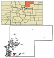 Weld County Colorado Incorporated and Unincorporated areas Fort Lupton Highlighted 0827700