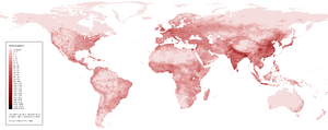 World human population density map.png