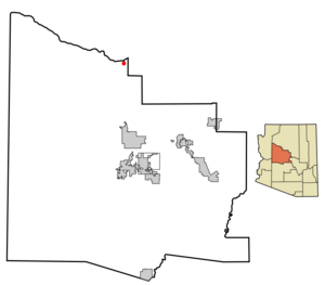 Location in Yavapai County and the state of Arizona