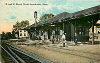 1915 postcard of North Leominster station