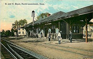 1915 postcard of North Leominster station