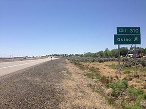 2014-06-11 12 59 30 Sign for Exit 310 along westbound Interstate 80 in Osino, Nevada