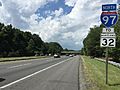 2016-08-12 14 33 28 View north along Interstate 97 (Patuxent Freeway) just south of Farm Road in Crownsville, Anne Arundel County, Maryland