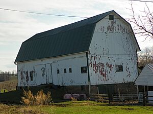 230 Alasa Farms barn on west side of road