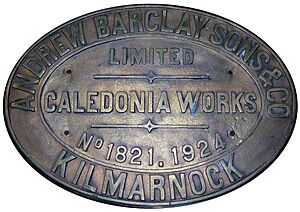 Andrew Barclay locomotive plaque