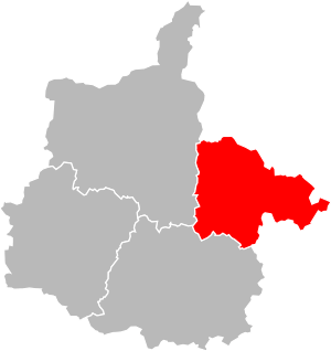 Location of the arrondissement Sedan in Ardennes