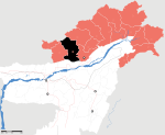 Arunachal Pradesh district location map East Kameng.svg