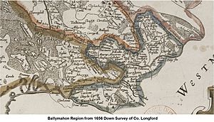 Ballymahon Region Within County Longford - Down Survey 1656