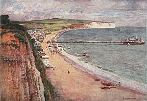 Beautiful Britain - The Isle of Wight - by G.E. Mitton - 2 SANDOWN BAY