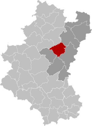 Location of Bertogne in Luxembourg province