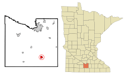Location of Mapleton, Minnesota