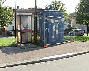 Blue former police box, Chepstow Road, Newport - geograph.org.uk - 1481853