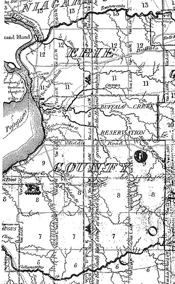 Buffalo Creek Reservation-Holland Land Company map-circ 1821