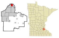Location of the city of West Saint Paulwithin Dakota County, Minnesota