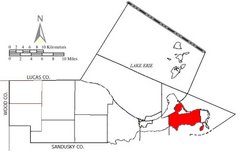 Location of Danbury Township in Ottawa County.