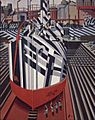 Dazzle-ships in Drydock at Liverpool