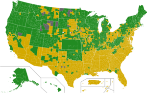 Democratic Party presidential primaries results by county, 2016