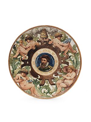 Faience Commemorative Plaque for Bernard Palissy, by John Eyre R.B.A., R.I