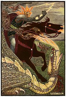 Falcon the Hunter - Russian Fairy Book 1916, illustrator Frank C Pape
