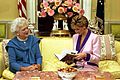 First Lady Barbara Bush and Princess Diana