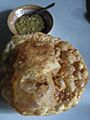 Fried chapati with pebyouk